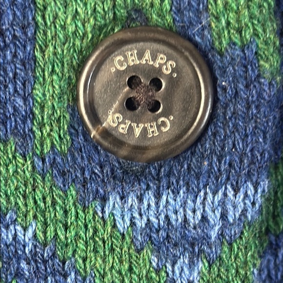 Chaps Blue and Red Southwestern Tribal Patterned Vest - Picture 7 of 10